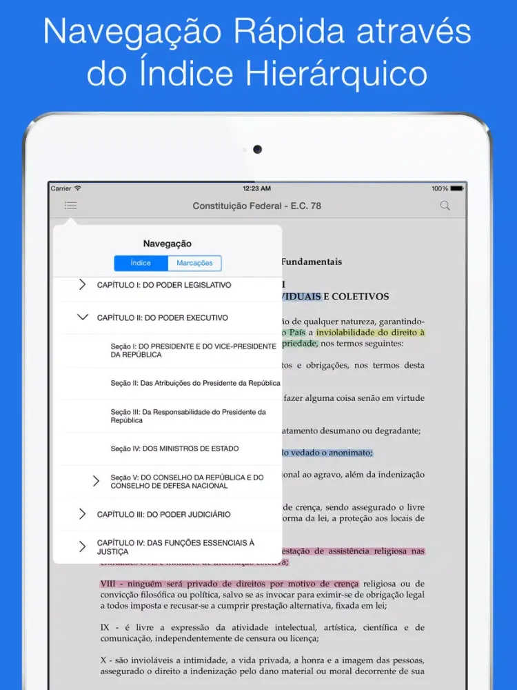 Capturas de tela do Lei de Licitações - Lei 8.666 iPad 