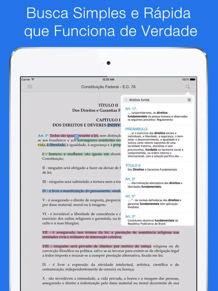 Capturas de tela do Lei de Licitações - Lei 8.666 iPad 