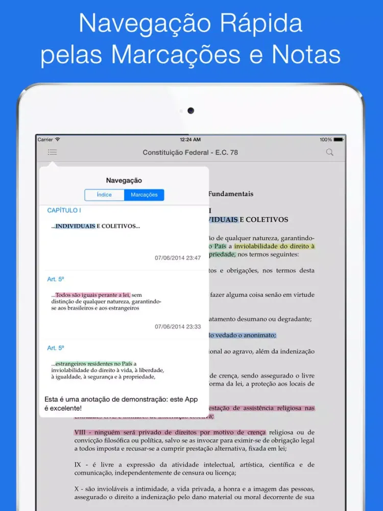 Capturas de tela do Lei de Licitações - Lei 8.666 iPad 