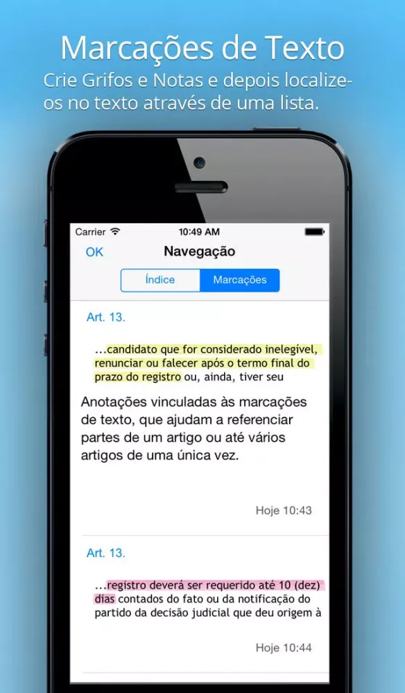 Capturas de tela do Lei de Licitações - Lei 8.666