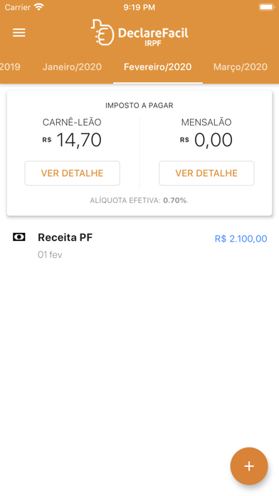 DeclareFacil Carnê-Leão e IRPF スクリーンショット