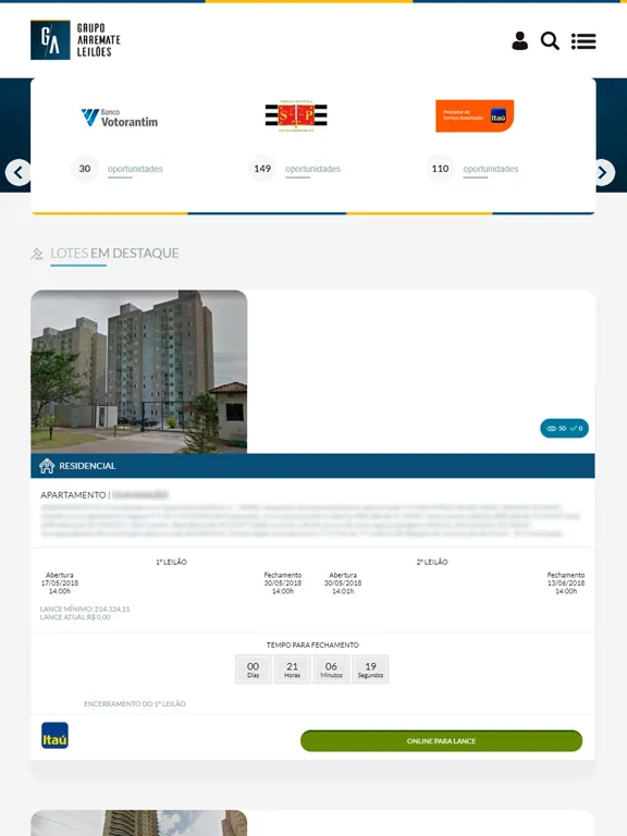 Скриншоты Grupo Arremate Leilões iPad 