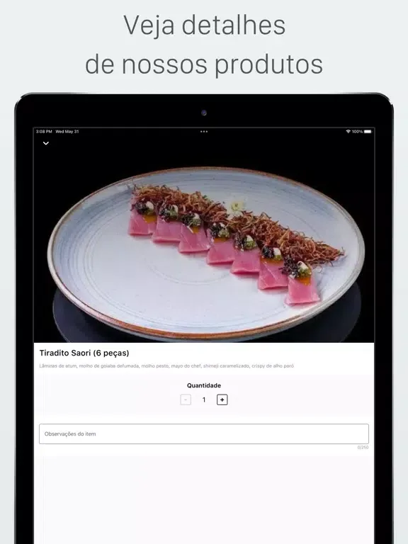 Tangkapan layar A Gueixa Delivery APP iPad 