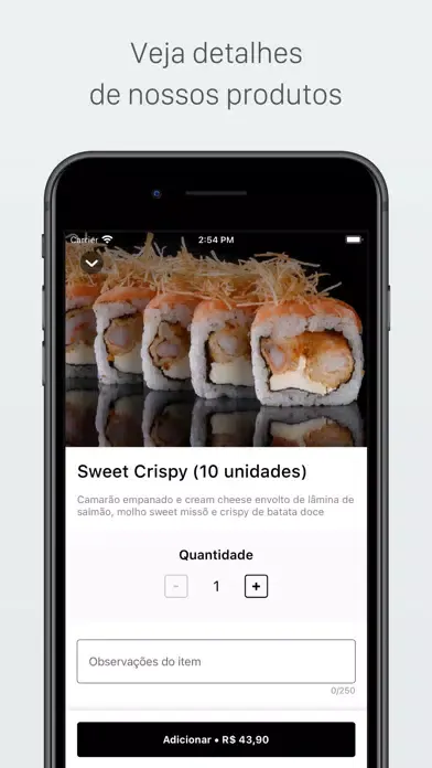 Tangkapan layar A Gueixa Delivery APP