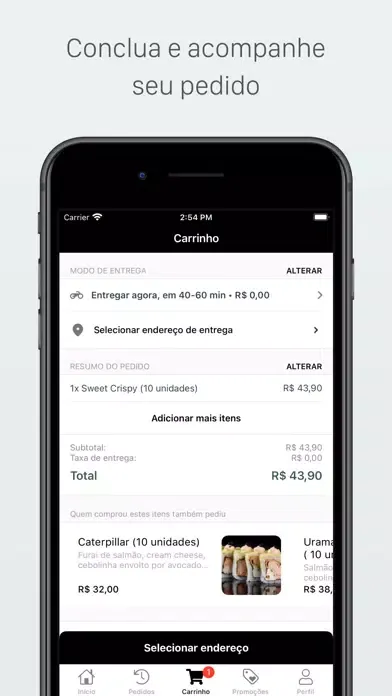 Tangkapan layar A Gueixa Delivery APP