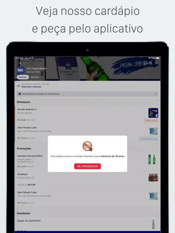 Скриншоты LGL Delivery de Bebidas iPad 