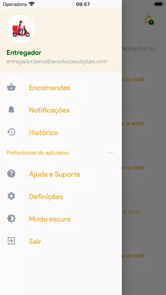 Captures d'écran de Delivery Bar Entregador