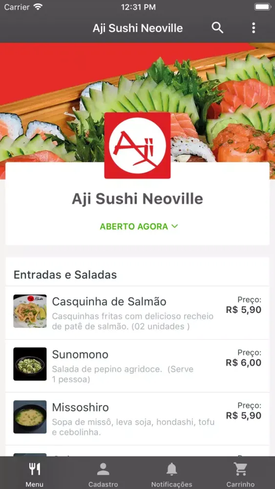 Zrzuty ekranu Aji Sushi Delivery