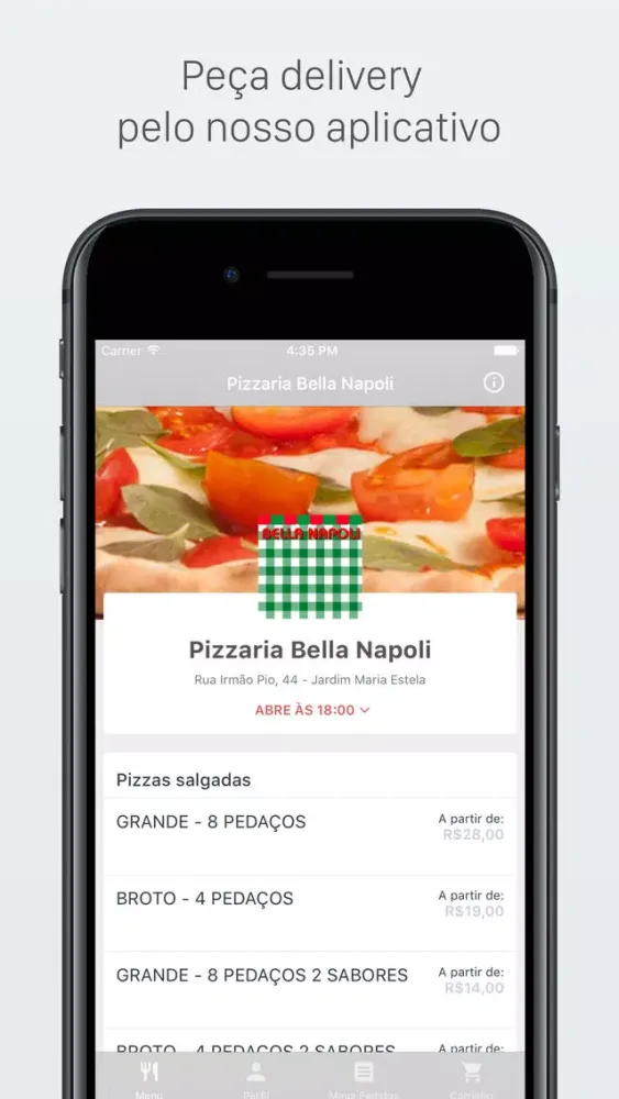Capturas de tela do Bella Napoli Pizzaria Delivery