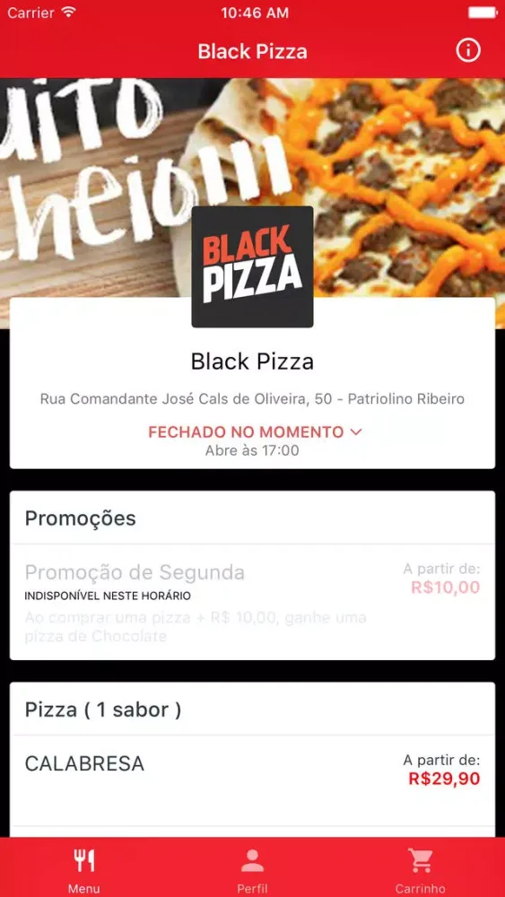 Ảnh chụp màn hình của Black Pizza Delivery