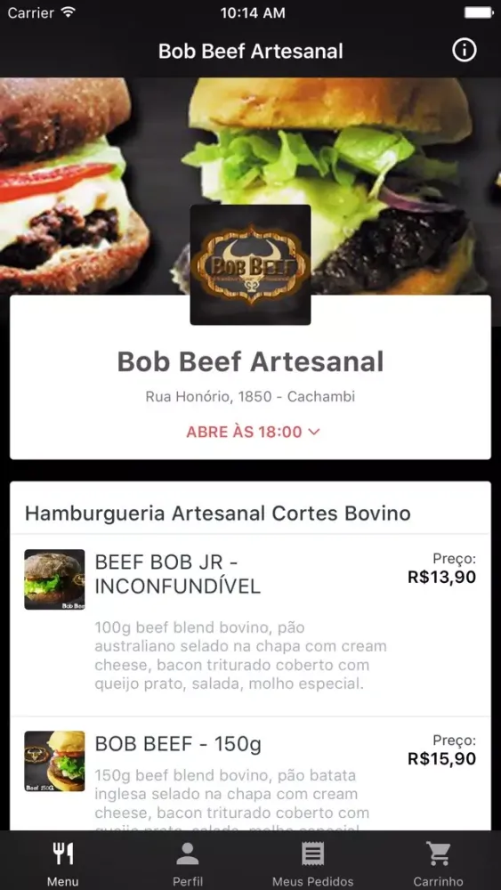 Bob Beef Artesanal Delivery Screenshots