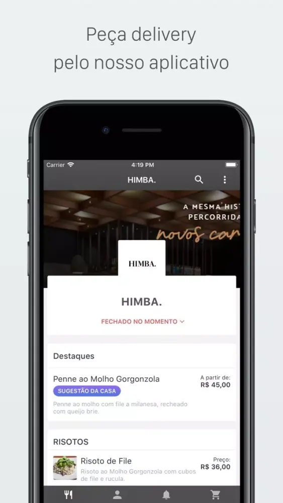 ภาพหน้าจอของ HIMBA. Delivery