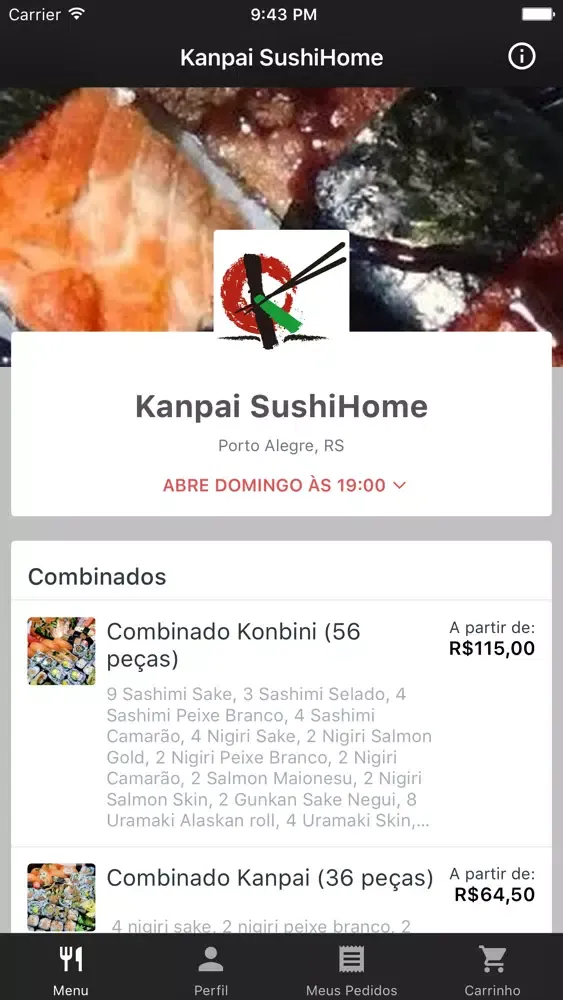 Kanpai Sushi Home Delivery Screenshots