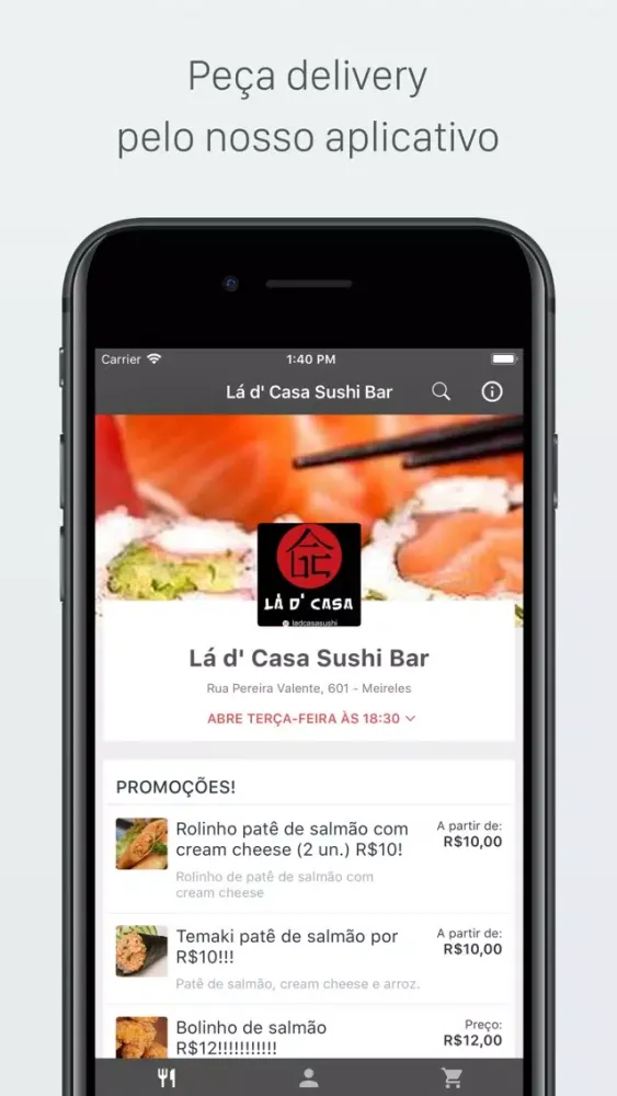 Tangkapan layar Lá d' Casa Sushi Bar Delivery