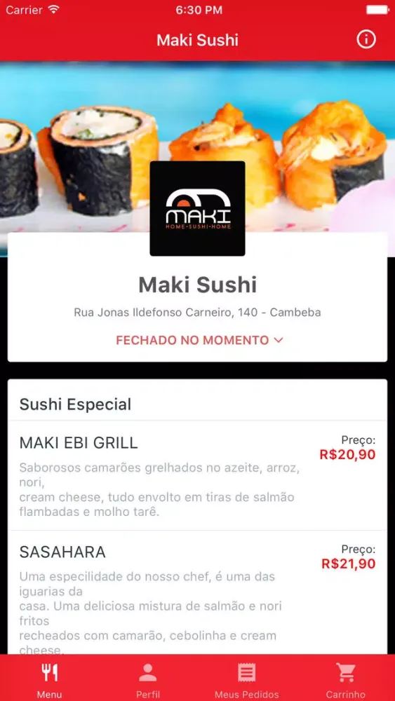Capturas de pantalla de Maki Sushi Delivery