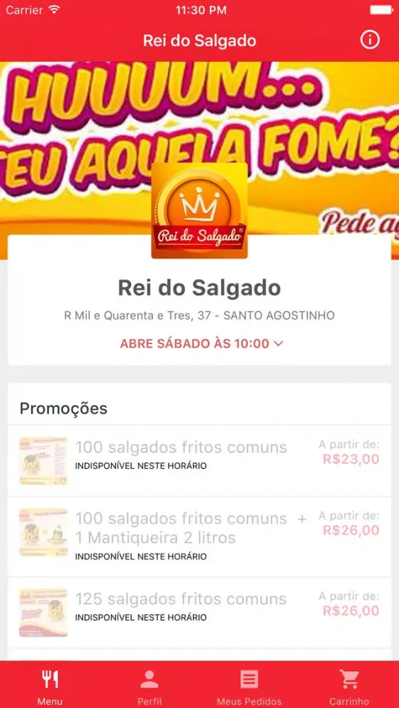 Rei do Salgado Delivery Ekran Görüntüleri