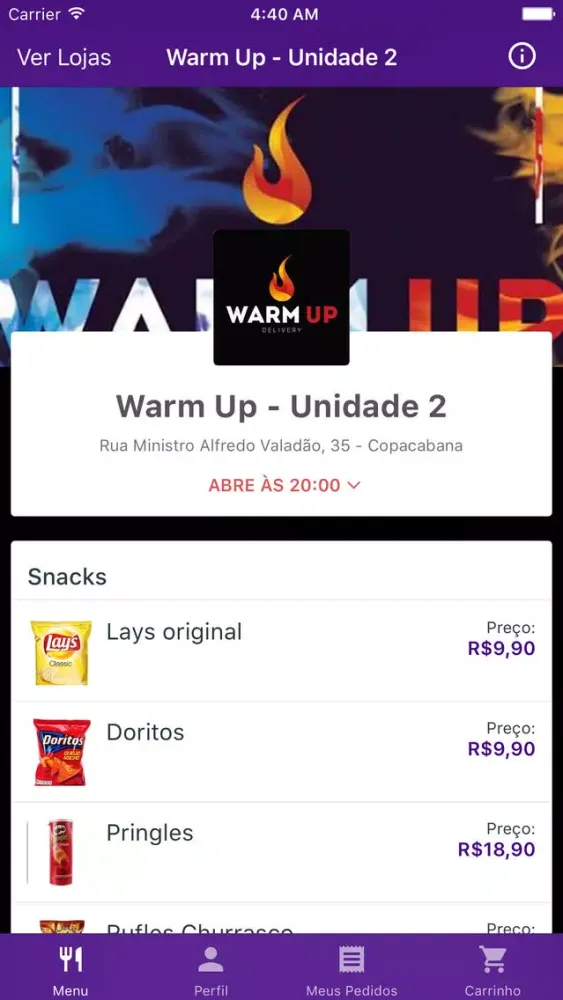 Warm Up - Unidade 1 Delivery سکرین شاٹس