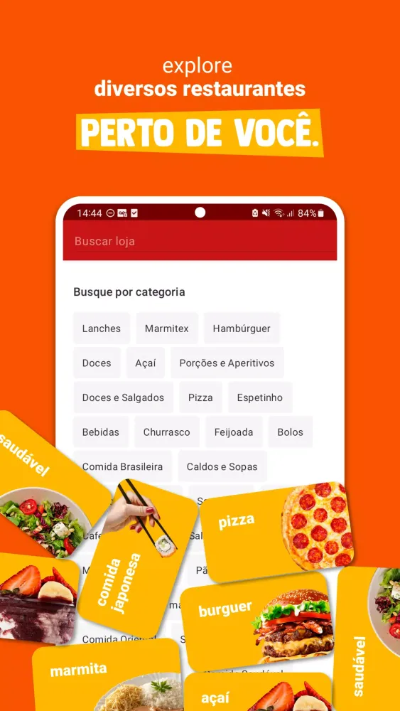 Capturas de tela do Delivery Much