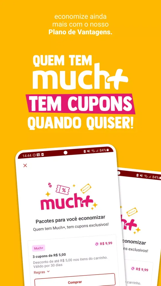 Capturas de tela do Delivery Much