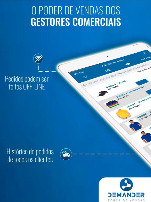 Tangkapan skrin Demander - Força de Vendas iPad 