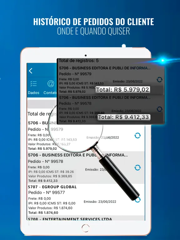 Tangkapan skrin Demander - Força de Vendas iPad 