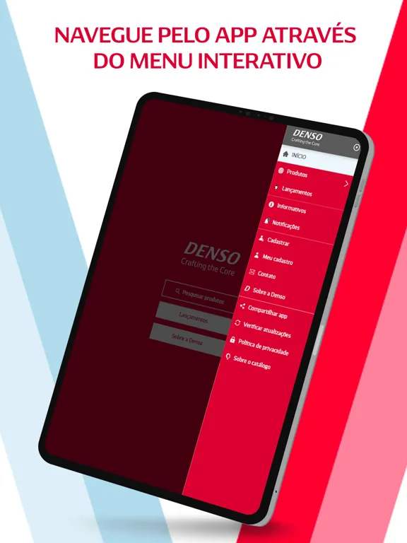 Ảnh chụp màn hình của DENSO -  Catálogo Aftermarket iPad 