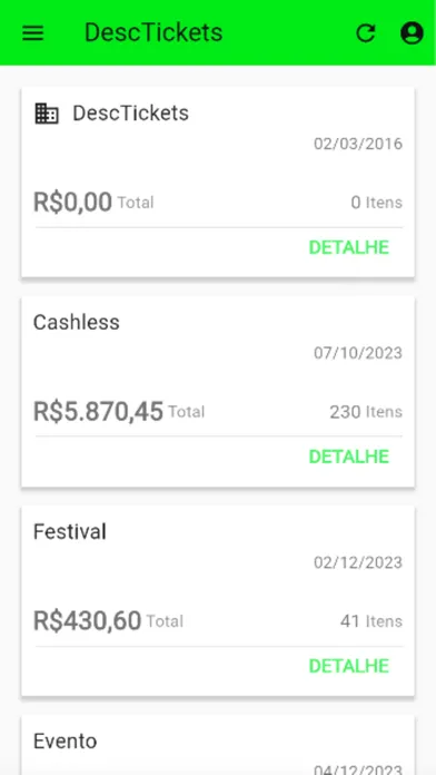 DescTickets Produtor应用截图
