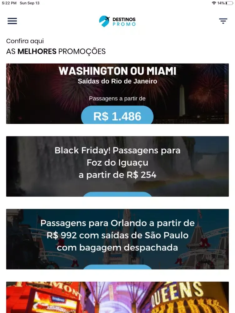 Captures d'écran de Destinos Promo iPad 