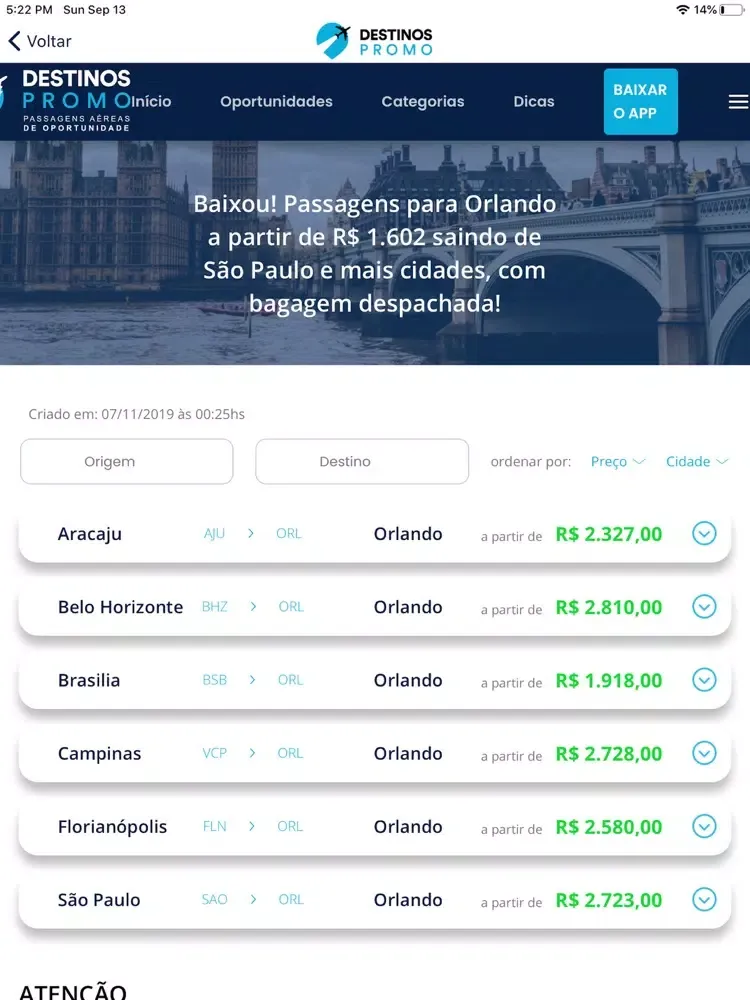 Captures d'écran de Destinos Promo iPad 