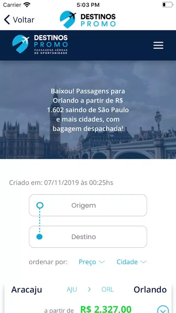 Captures d'écran de Destinos Promo