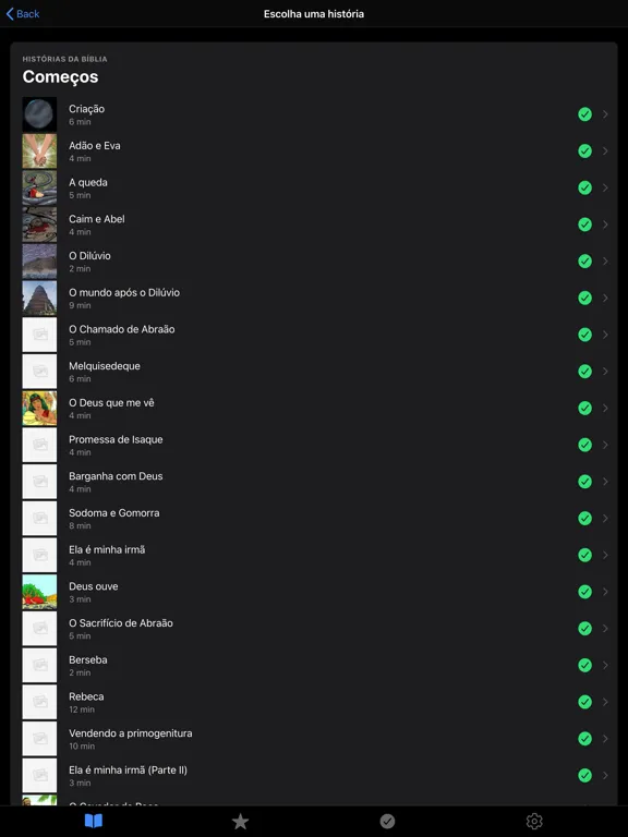 Zrzuty ekranu Histórias da Bíblia iPad 
