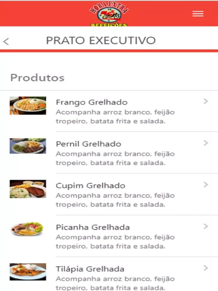 Tangkapan layar Hora Extra Refeição iPad 