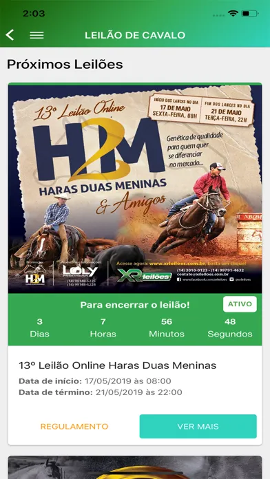 Captures d'écran de XR Leilões
