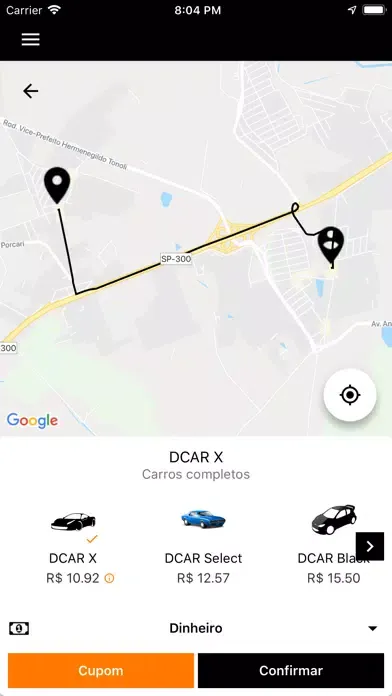 Ảnh chụp màn hình của DECAR Passageiro
