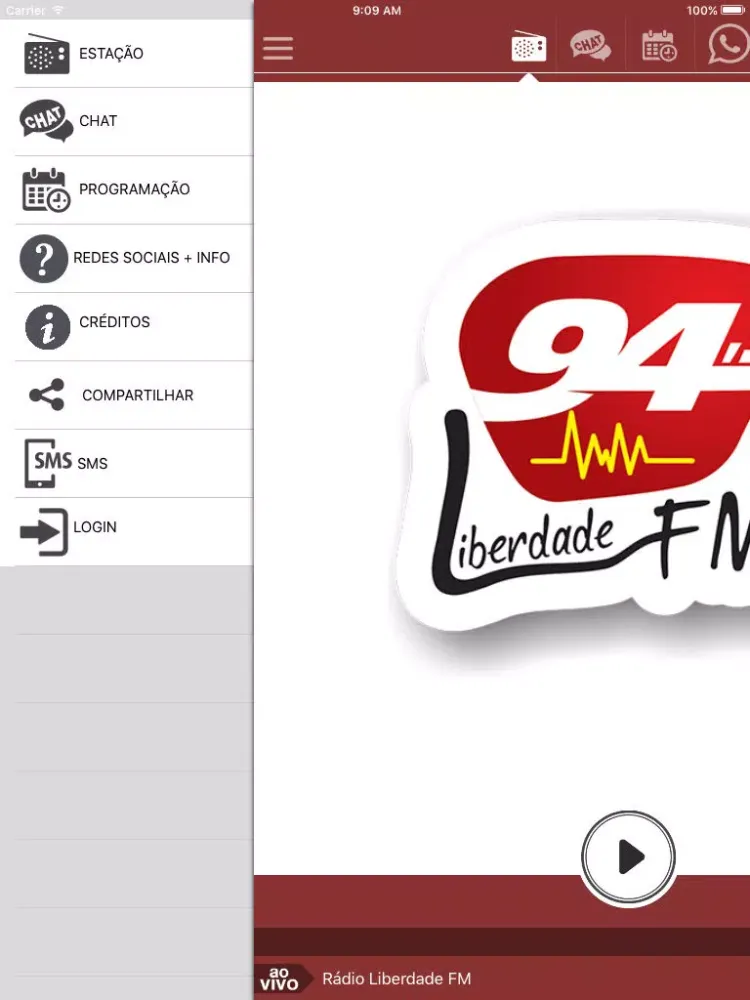 Rádio Liberdade FM 94,5 iPad 應用截圖