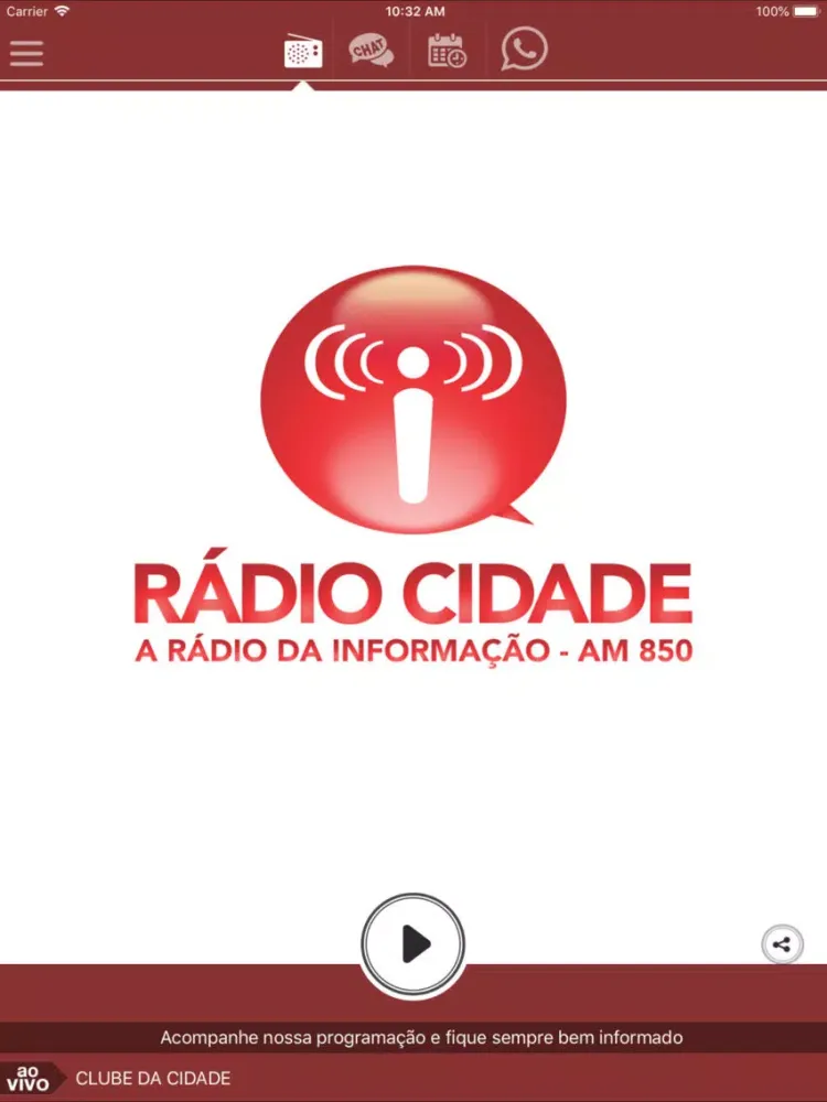 Скриншоты Radio Cidade Brusque iPad 