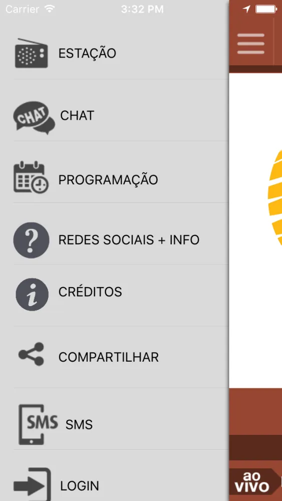 Capturas de tela do Transamérica Hits 97,7 FM