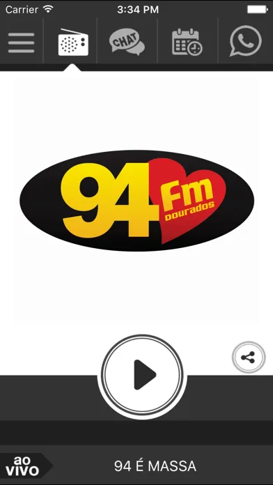Ảnh chụp màn hình của Rádio 94 FM Dourados