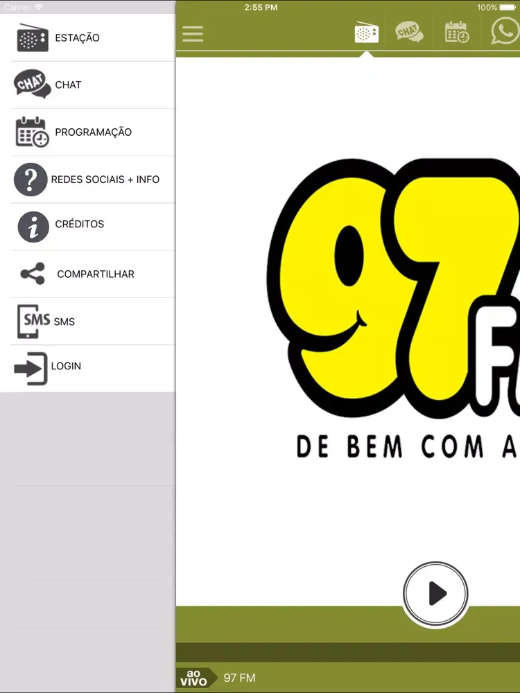 Rádio 97 FM - Frutal iPad  Ekran Görüntüleri