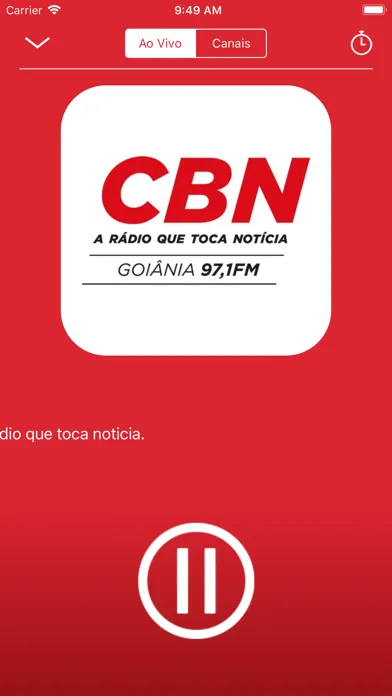 ภาพหน้าจอของ CBN Goiania 97,1