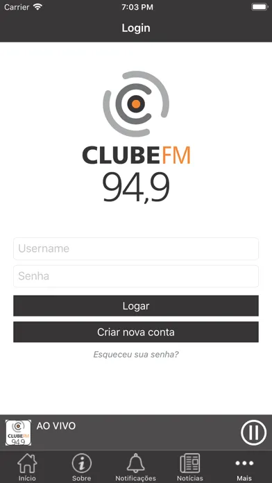 Clube FM 94,9 스크린샷