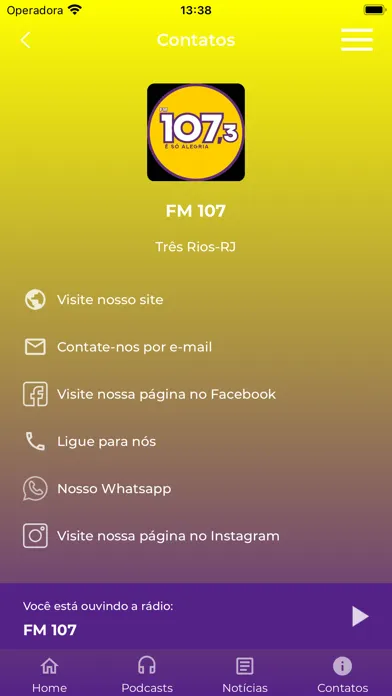 FM 107 Três Rios Screenshots
