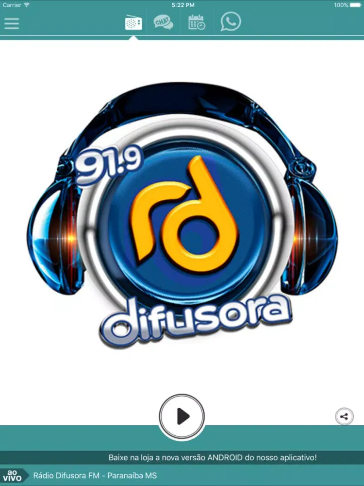 Rádio Difusora FM Paranaíba MS iPad 应用截图