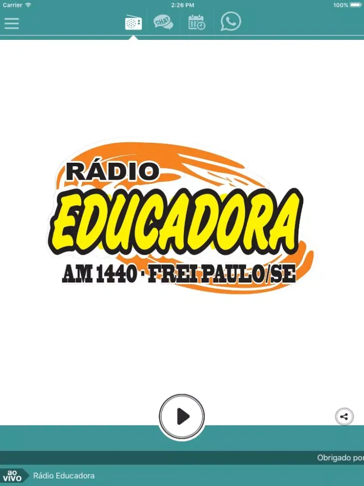 Tangkapan skrin Educadora AM 1440 iPad 