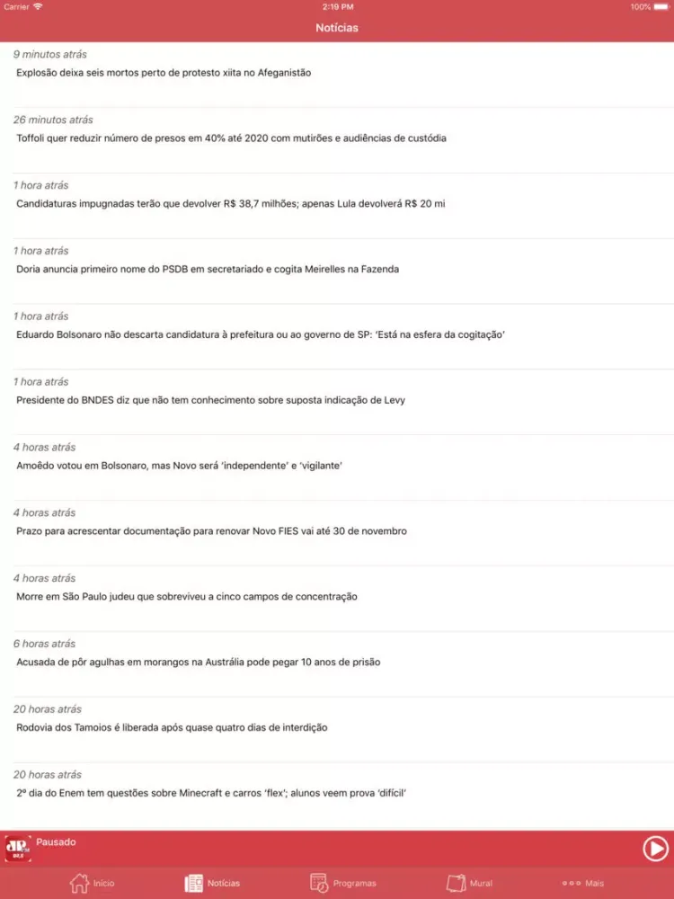 Скриншоты Jovem Pan - Foz do Iguaçu iPad 