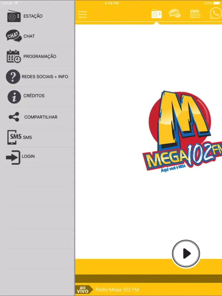 Скриншоты Mega 102 FM iPad 
