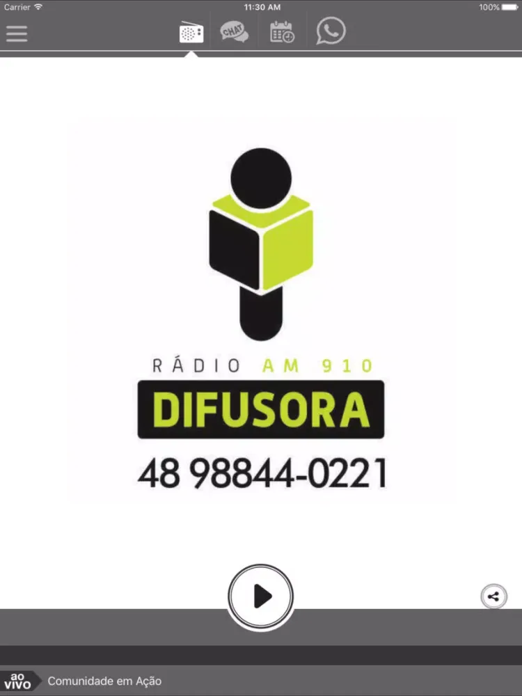 Rádio Difusora AM 910 iPad  স্ক্রিনশট