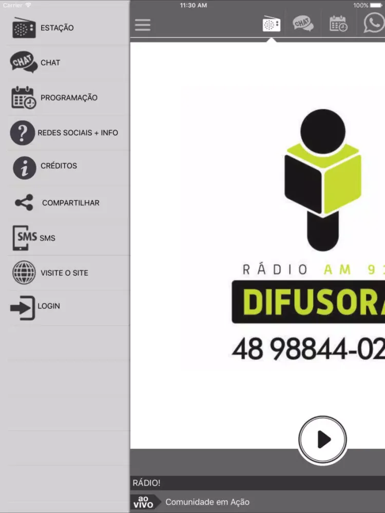 Rádio Difusora AM 910 iPad  স্ক্রিনশট