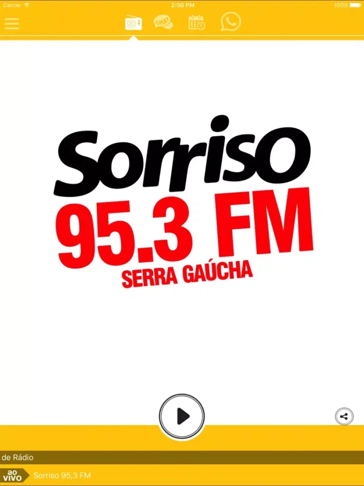 Sorriso FM 95.3 Serra Gaúcha iPad  Screenshots