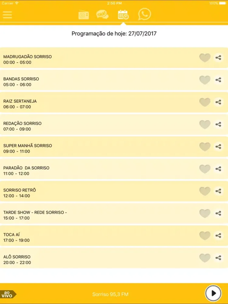 Sorriso FM 95.3 Serra Gaúcha iPad  Screenshots